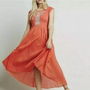 Free People Toosaloosa Slub Meadow Maxi Dress